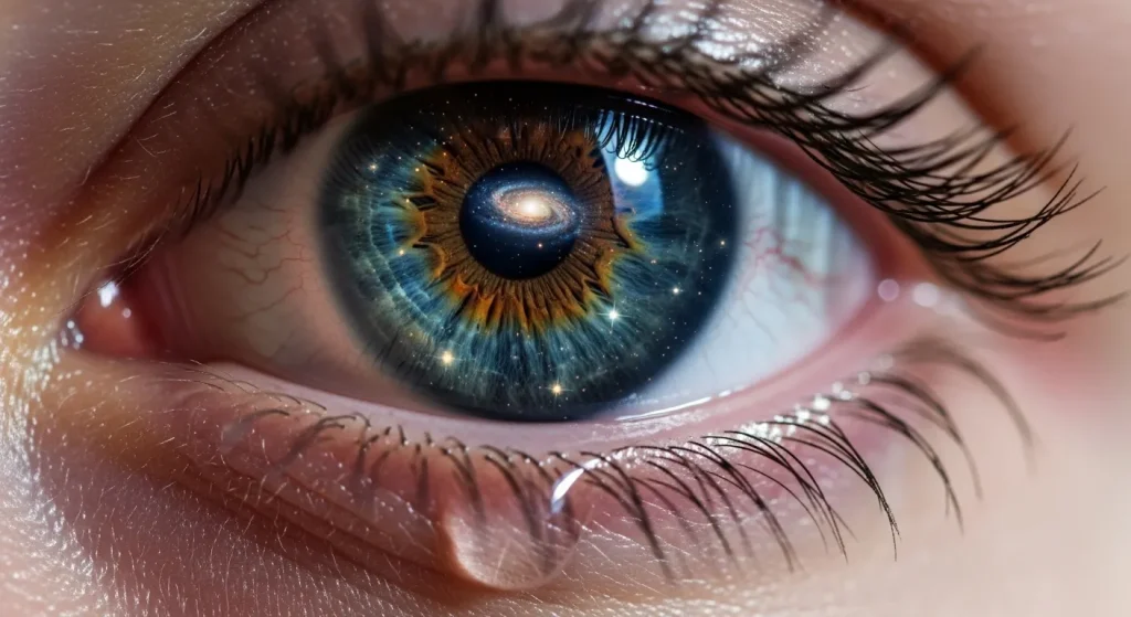 Космическая слеза в глазу