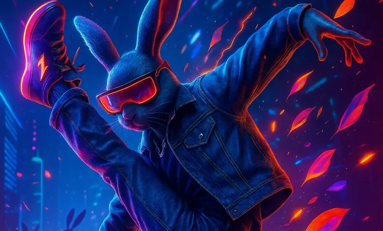 Denim Blaze: история песни о том, как одна ночь породила гимн эйфории Танцующий кролик в джинсовой куртке на неоновой обложке трека «Denim Blaze» от orDor в жанре hyperpop и киберпанк.