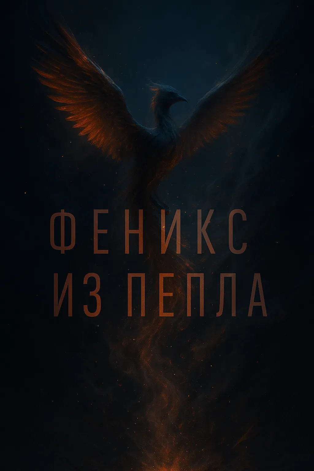 Феникс из Пепла: Песня о том, как возродиться, когда от тебя остался лишь пепел Официальная обложка трека «Феникс из Пепла». Изображение темного феникса, который возрождается из огненного пепла.