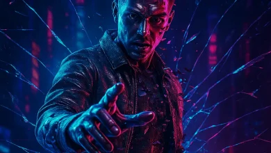 ГЛЮК В РИТМЕ: история и смысл песни о системном сбое нашей реальности. Официальная обложка к песне orDor – «ГЛЮК В РИТМЕ». Мужчина в киберпанк-стиле на фоне неонового города и эффекта глитча.