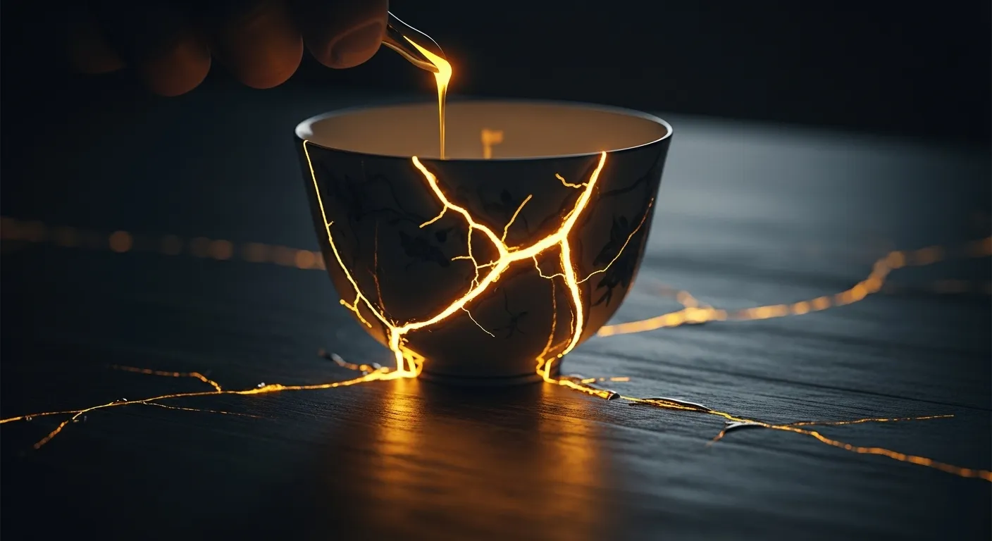 Kintsugi's Golden Healing