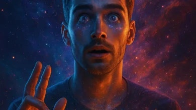 Космос Внутри: история песни о Вселенной в каждом из нас Обложка песни orDor – «Космос Внутри». Удивленный мужчина, в глазах и на груди которого виден космос, на фоне звезд.