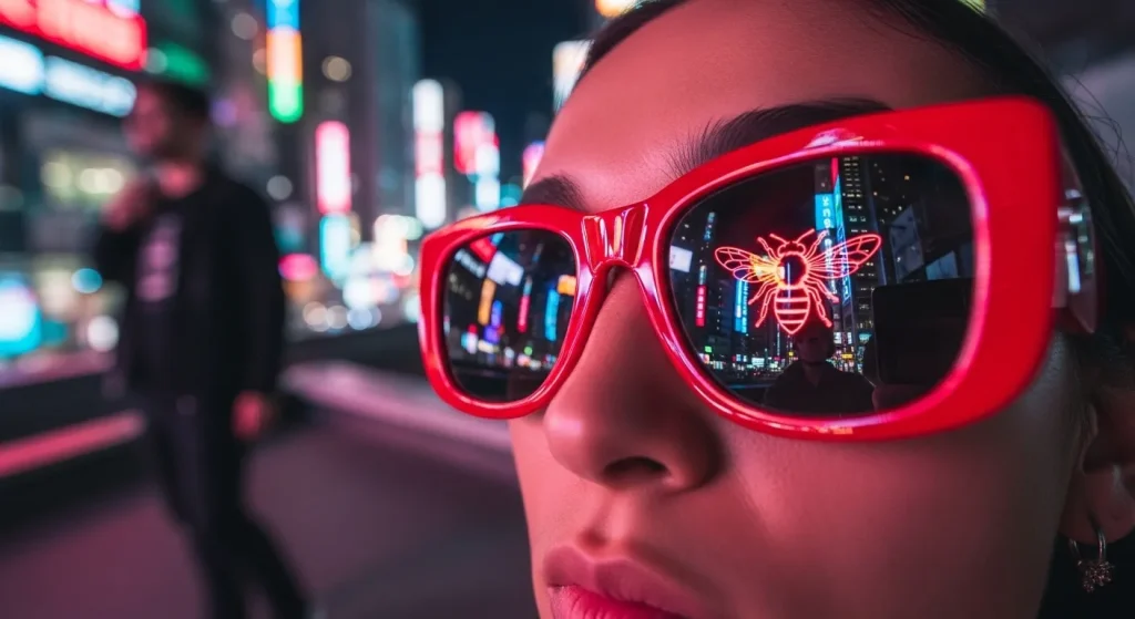 Rooftop Neon Bee Vision