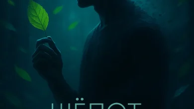 Шёпот Листьев: история песни, рождённой из тишины и одного жеста Официальная обложка песни «Шёпот Листьев». Силуэт человека, держащего зелёный лист в тёмном лесу на фоне синей дымки.