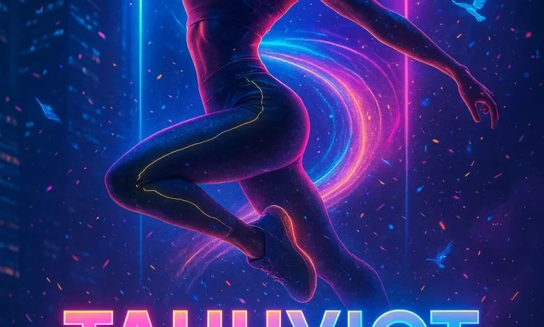 Танцуют Все! — история хита о неоновой любви и танцующей капусте Девушка энергично танцует на фоне неонового города. Обложка к песне «Танцуют Все!» в стиле танцевального электро-поп.